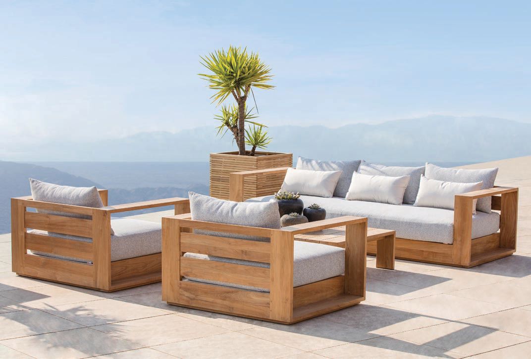 The Hayman teak collection PHOTO COURTESY OF BRAND