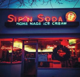 Sip’n Soda’s unmistakable neon sign PHOTO COURTESY OF MARK PARASH/SIP’ SODA