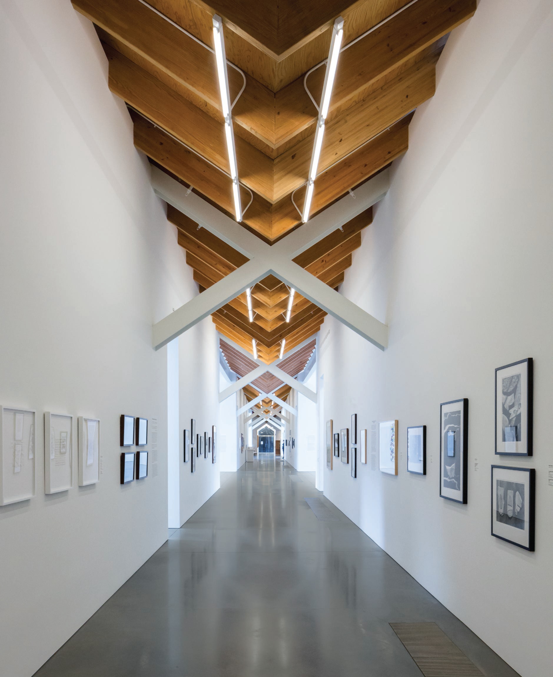 Interior of Water Mill’s Parrish Art Museum PHOTO BY GARY MAMAY