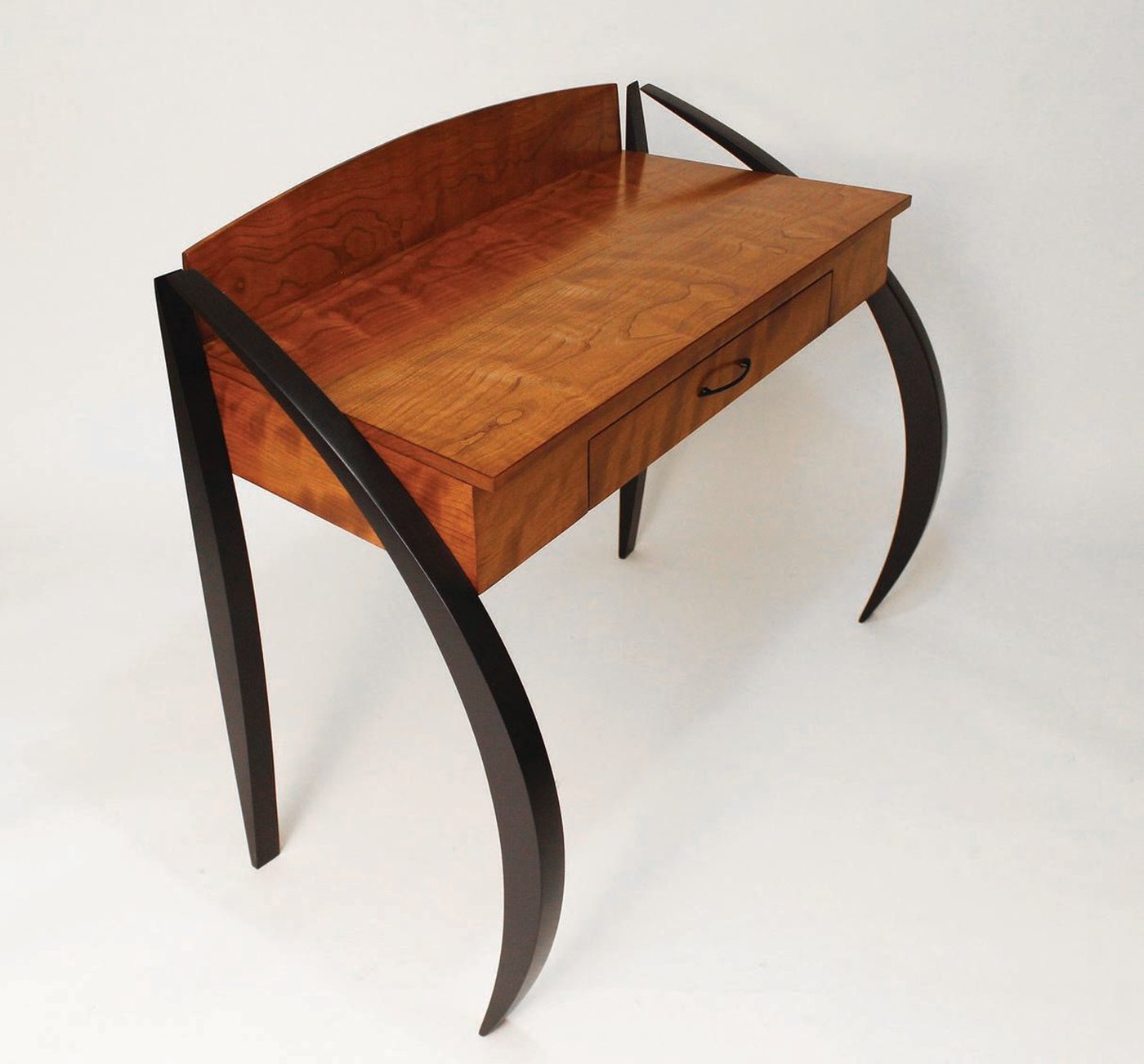 Norma Rose writing desk in curly cherry PHOTO BY PAUL CARLINO