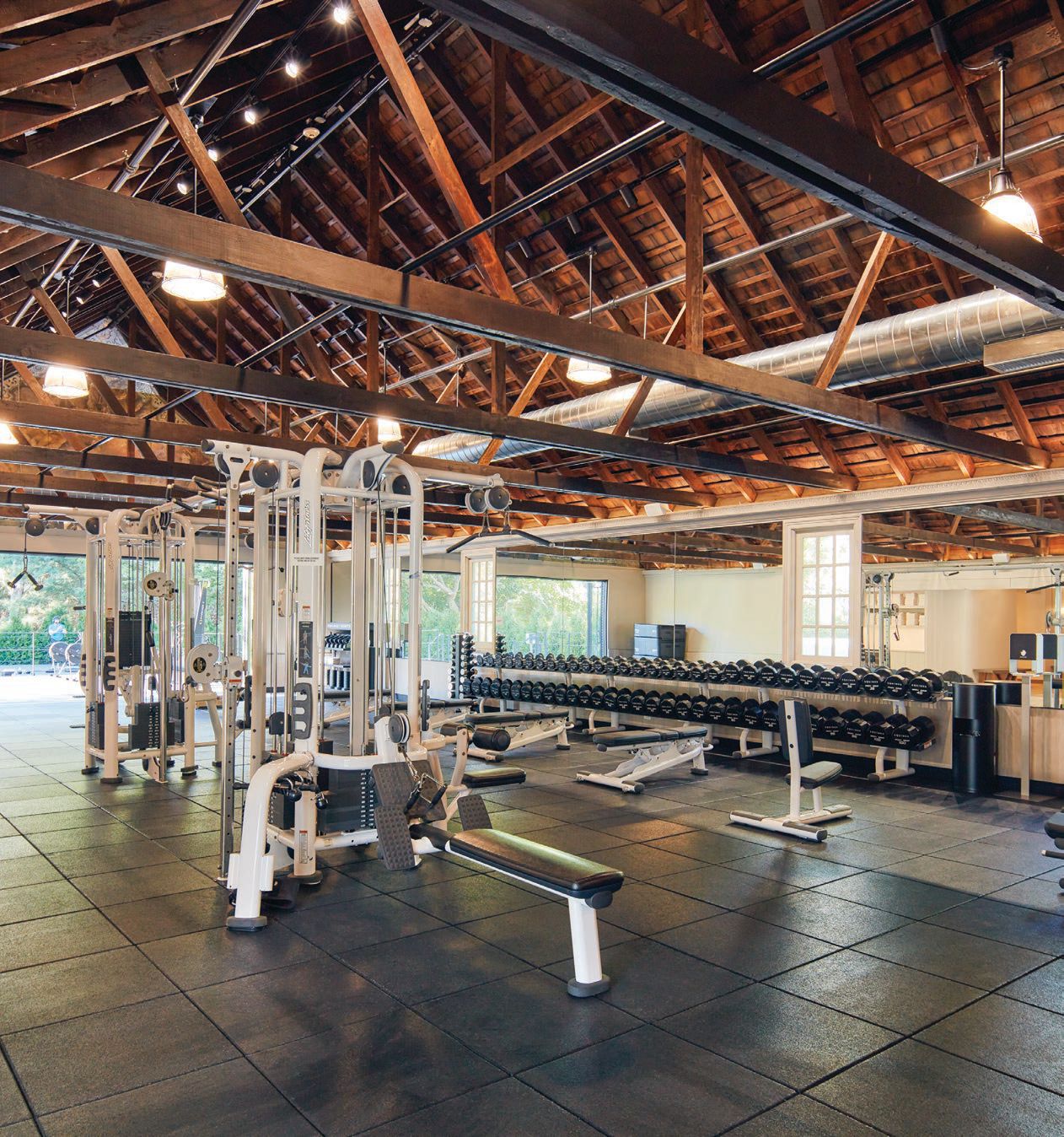 Working out has never looked so good. On top of a fully equipped gym and an array of classes, the space is complete with neutral tones, textured finishes and a surplus of natural light. PHOTO COURTESY OF BRAND
