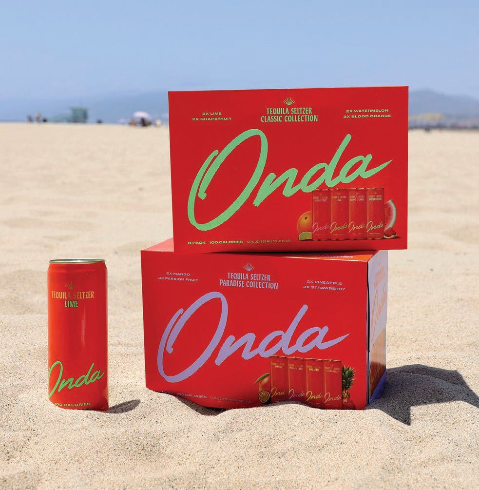  Onda tequila seltzer is a buzzy beach beverage. PHOTO COURTESY OF THE BRANDS