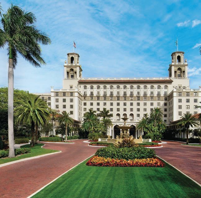 The Breakers Palm Beach’s iconic driveway PHOTO COURTESY OF DISCOVER THE PALM BEACHES AND THE BRANDS