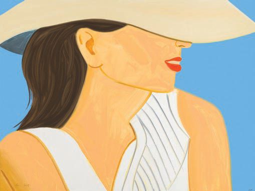 Alex Katz, “Vivien with Hat” (2021, archival pigment inks), 36 inches by 48 inches PHOTO COURTESY OF HAMPTONS FINE ART FAIR GALLERISTS
