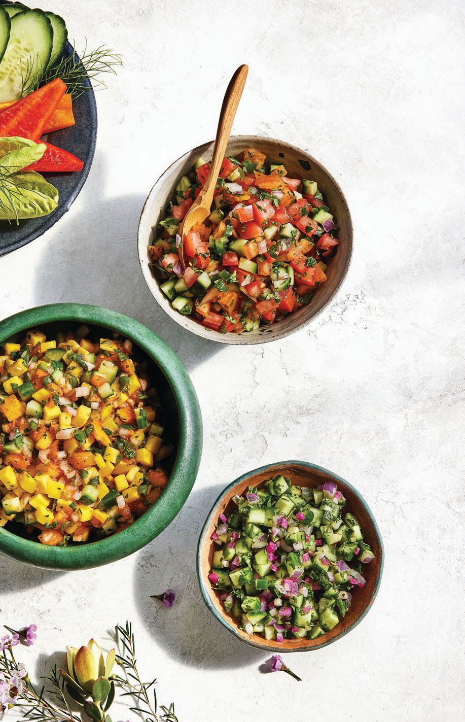 A trio of healthy salsas originally featured in Tracy Anderson Magazine are the smart snack of the season PHOTO COURTESY OF TRACY ANDERSON