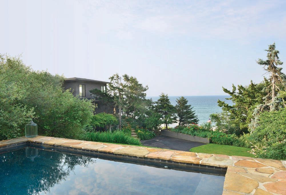 His Montauk property boasts views of the ocean from the pool PHOTO COURTESY OF SAATVA