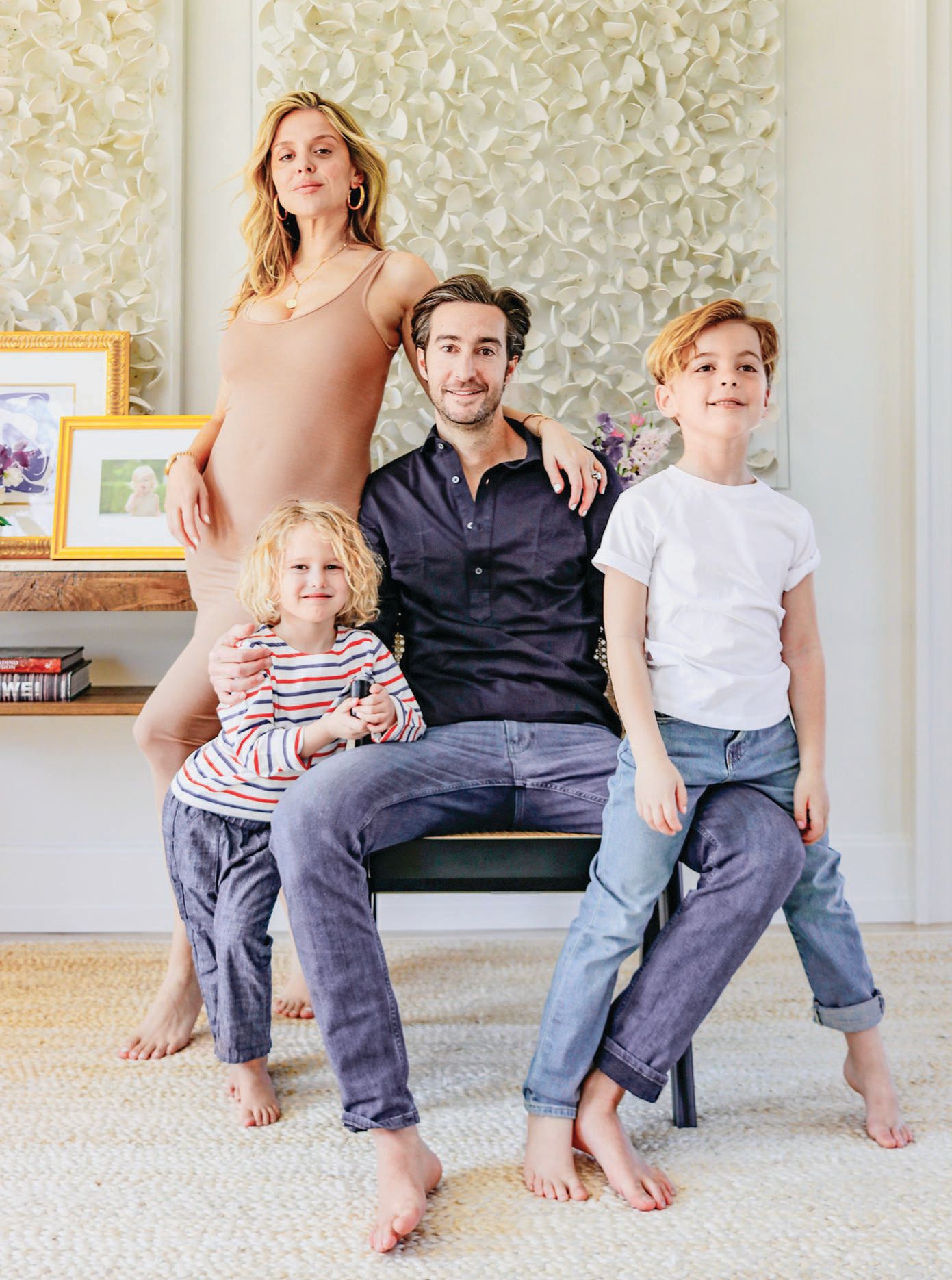 Anastasia Ganias-Gellin with her husband, Hunter, and two kids PHOTO BY: MOLLY TAVOLETTI